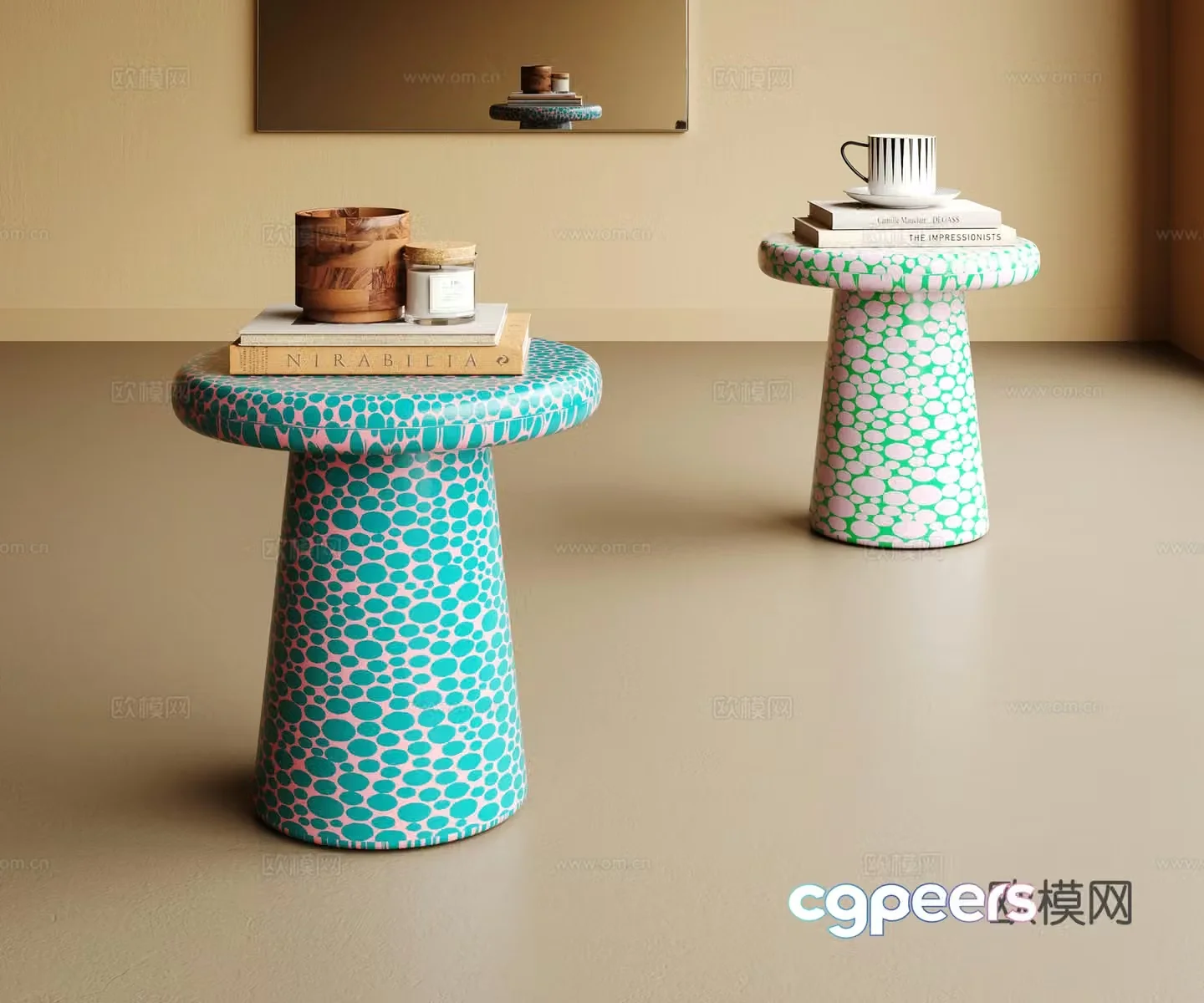 Modern side table 3D model