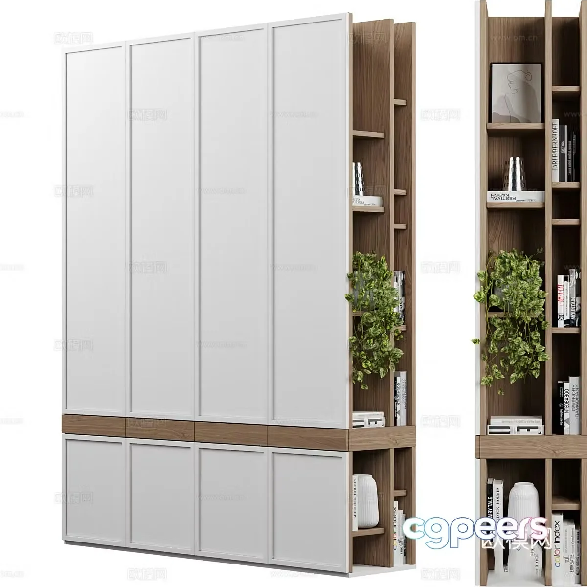 Modern Nordic wardrobe 3d model