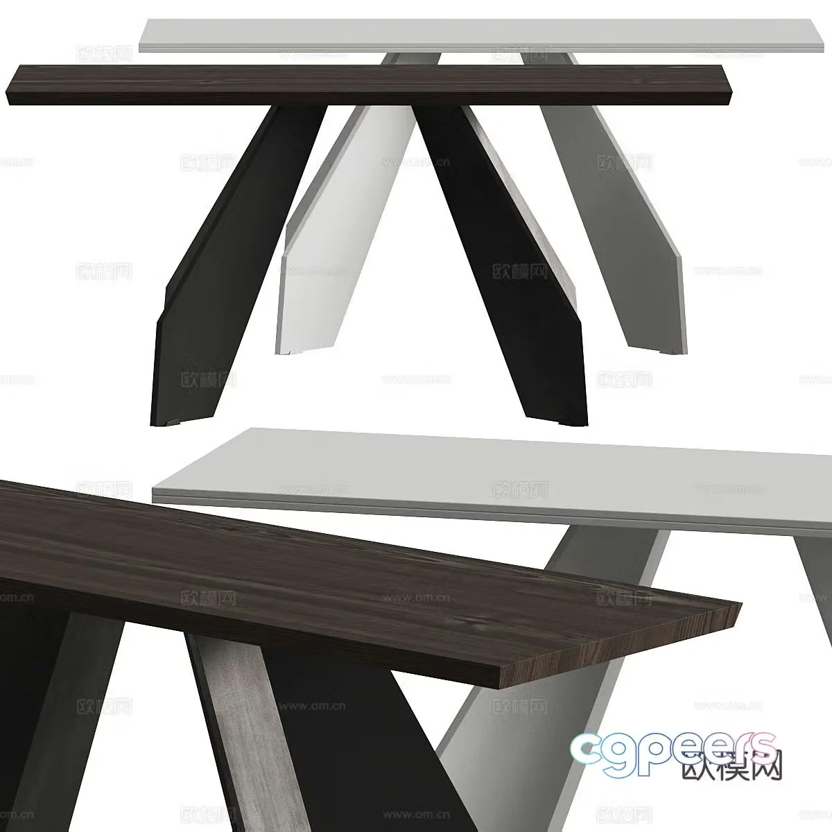 Modern dining table 3d model
