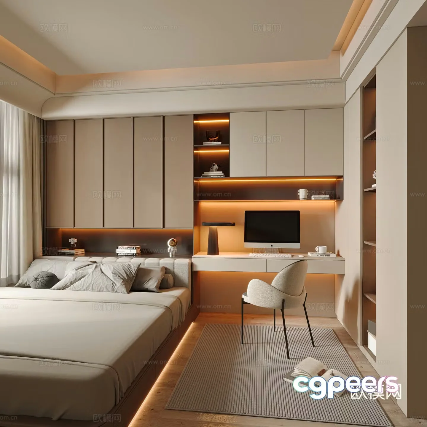 Tatami bedroom second bedroom 3d model
