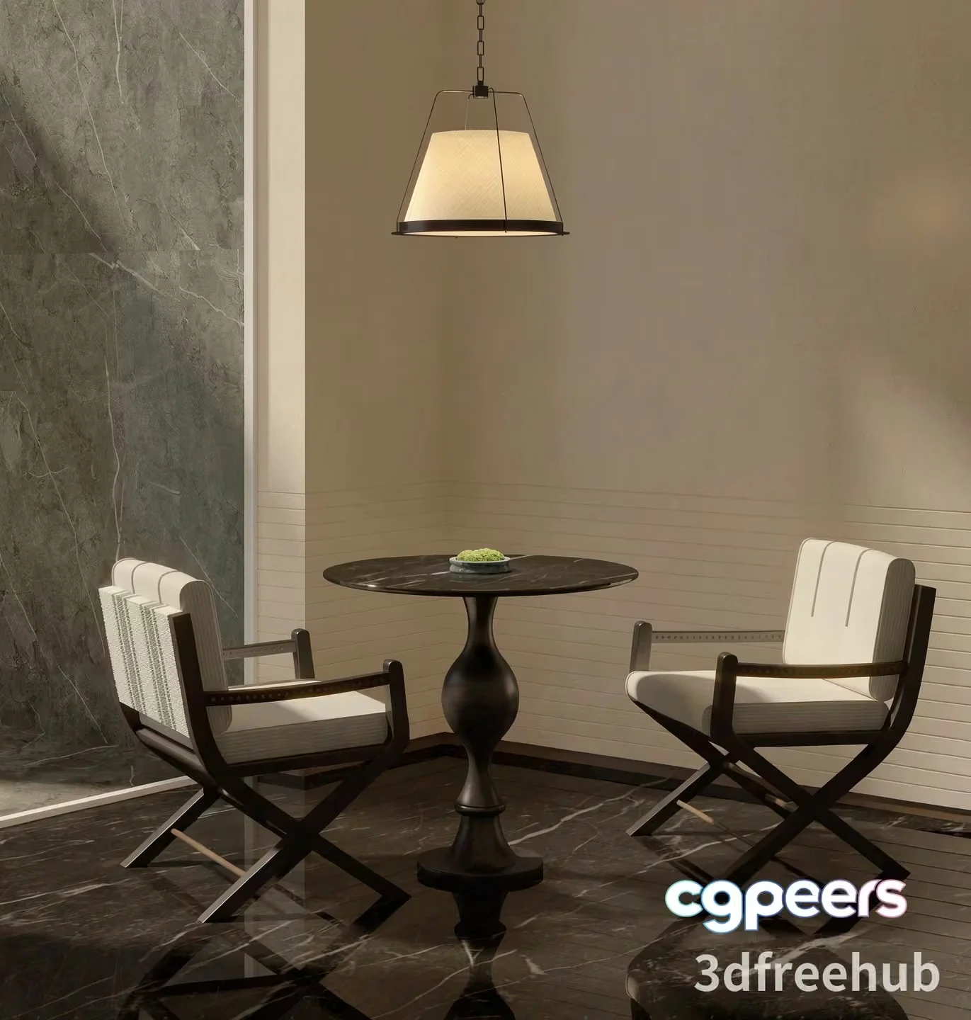 Modern Dining Area 3D Model – 19317 – VRAY Render