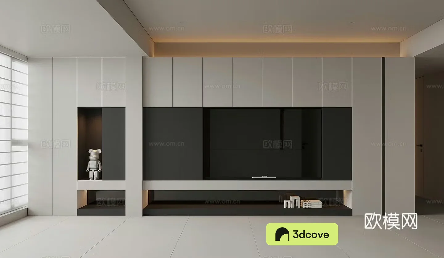 Modern TV background wall