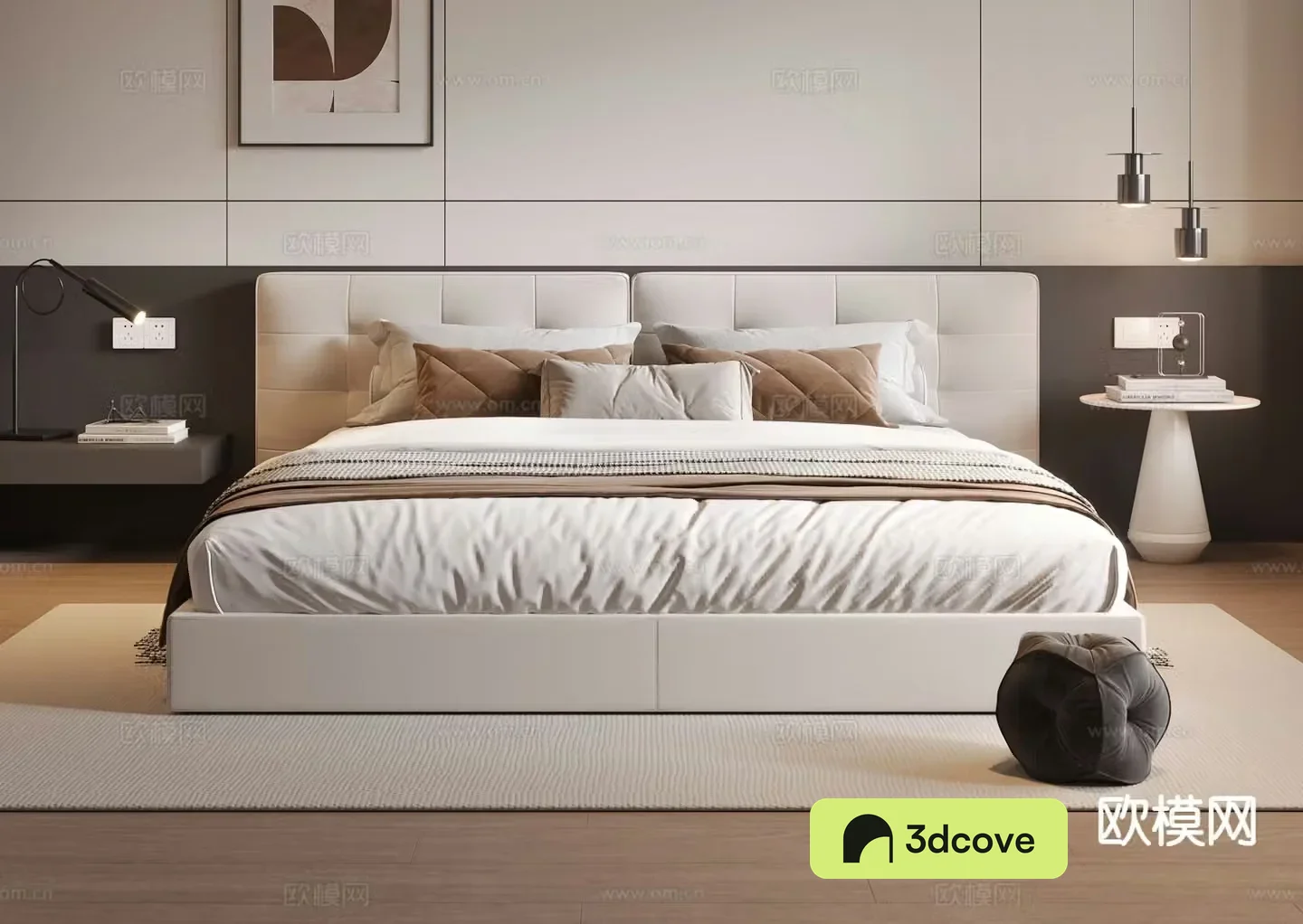 Modern double bed