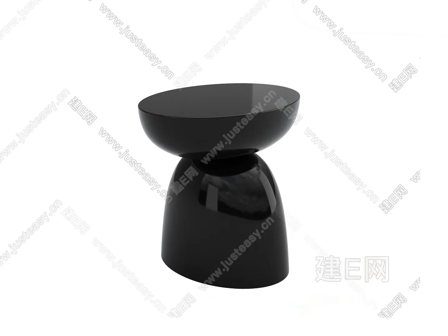 A Modern Black Stool 3D Model – 1170 – VRAY Render