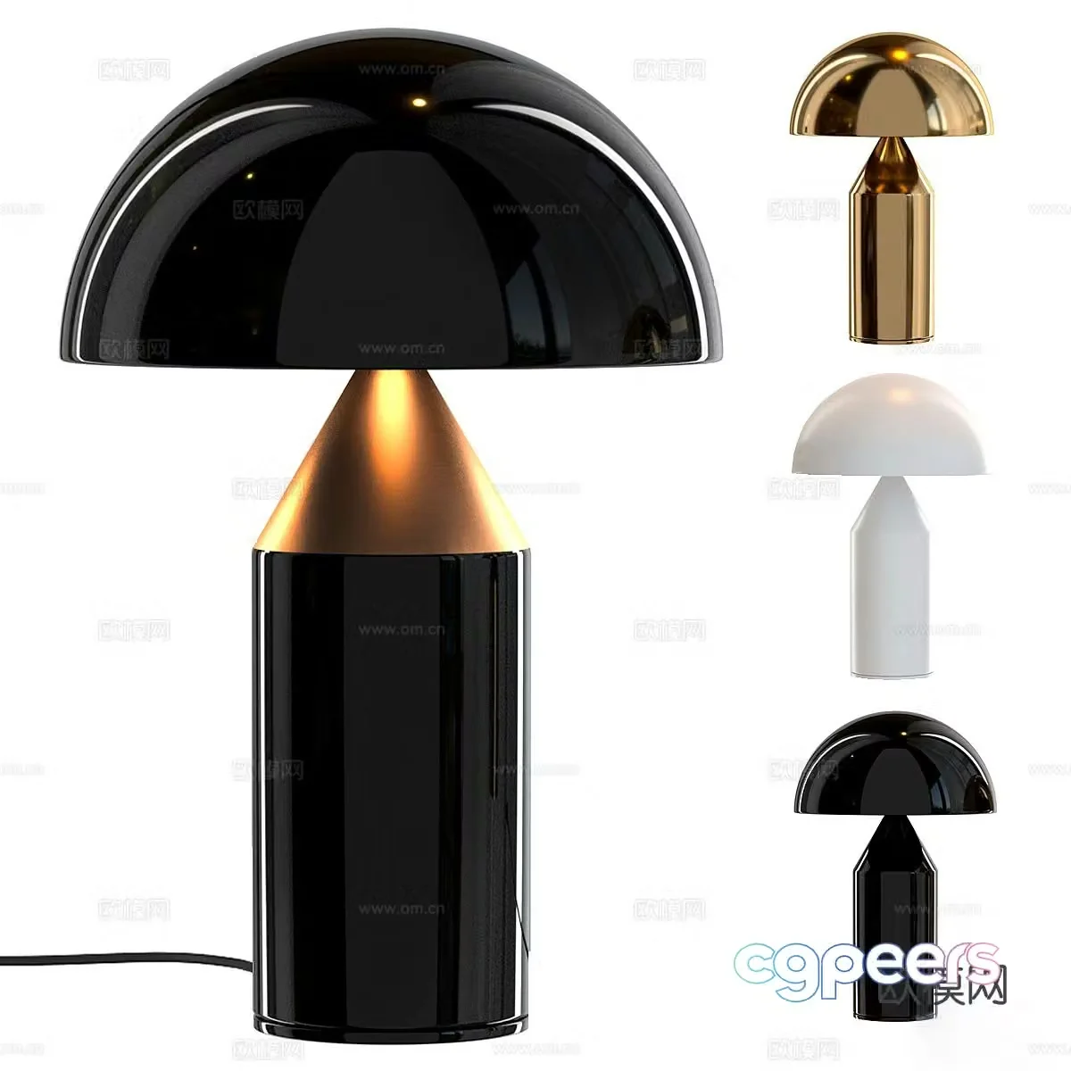 Simple desk lamp mushroom lamp 3d model