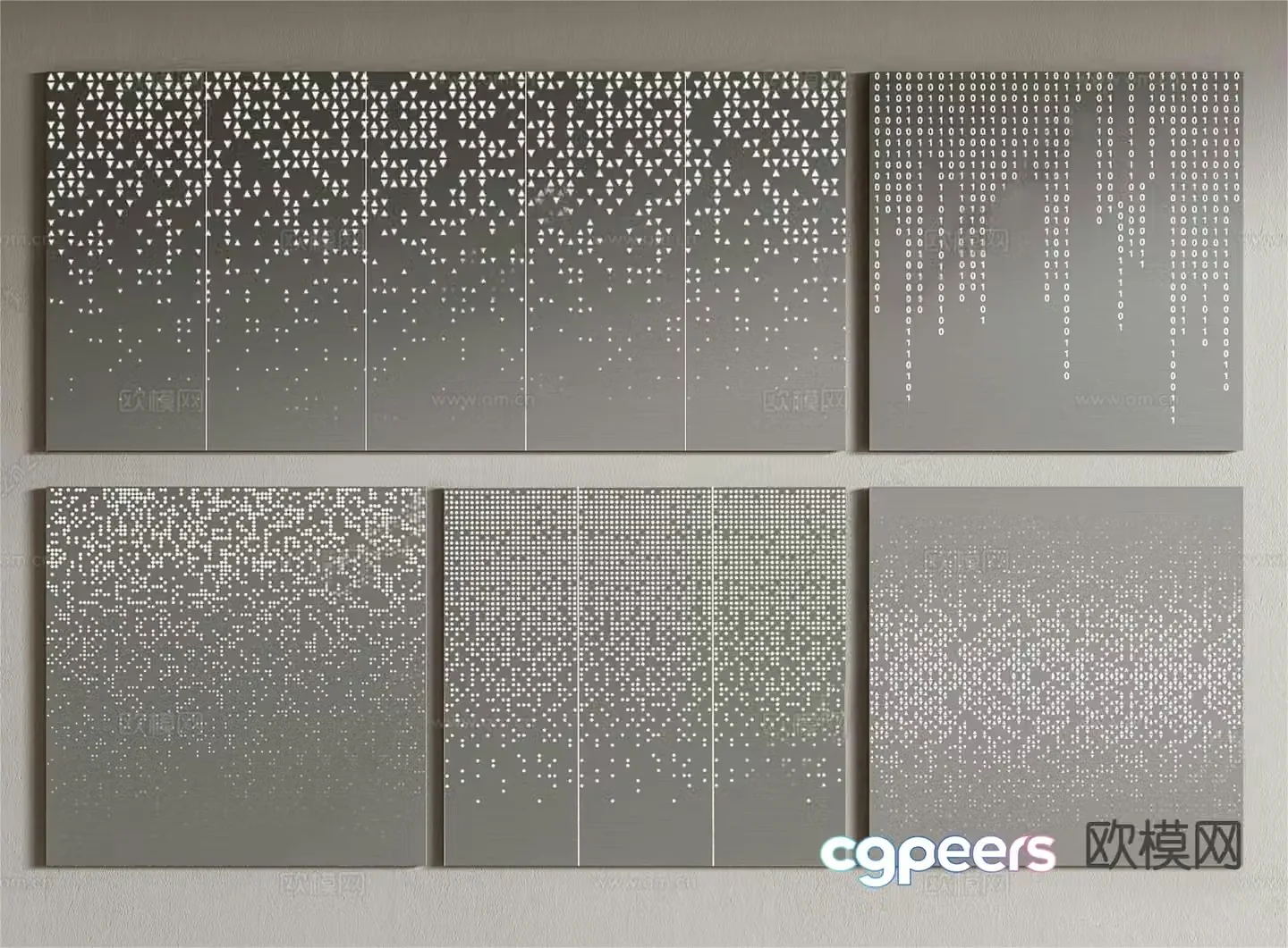 Modern perforated plate Punching plate 3d model
