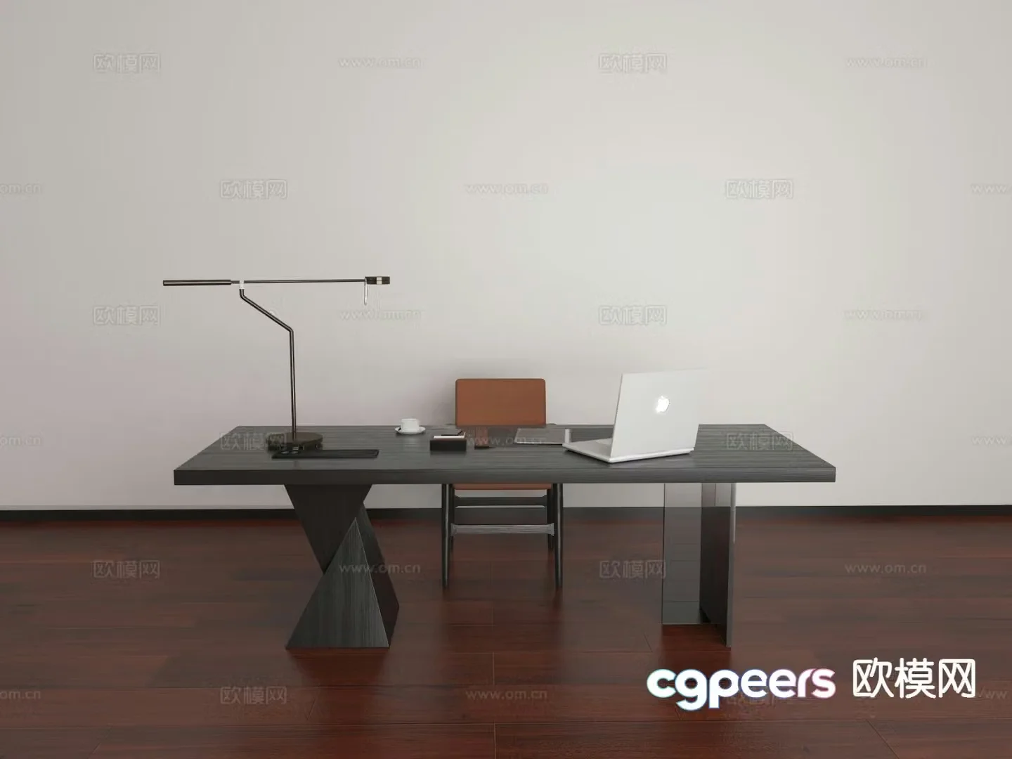 Italian desk and chair 3d model