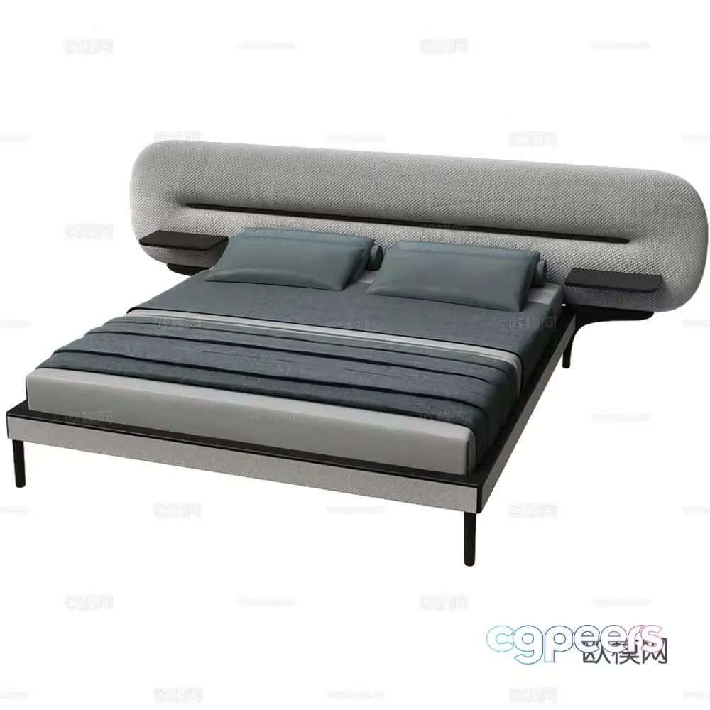 Double bed 3d model