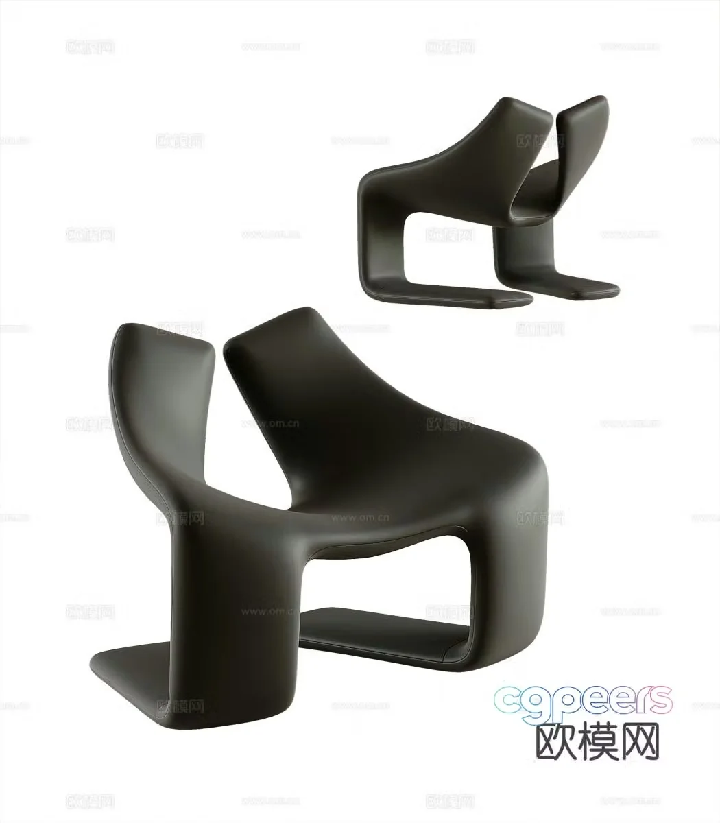 Modern chair leisure chair 3d model