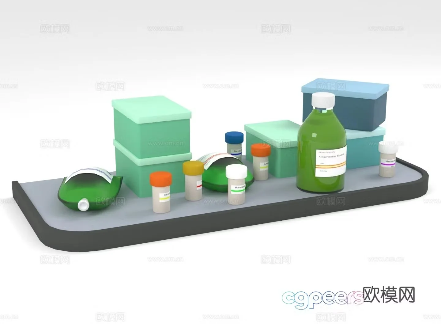 Storage rack display rack tray display table 3D model