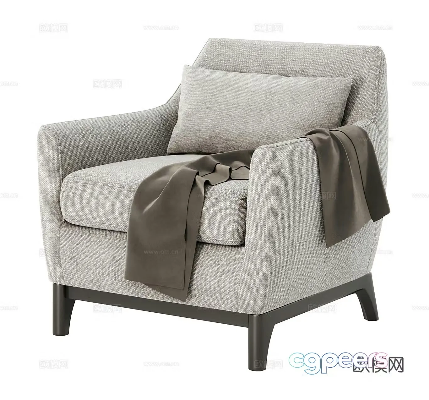 Fabric single sofa sofa chair Fabric single chair Fabric casual chair Fabric backrest chair Fabric 3D model