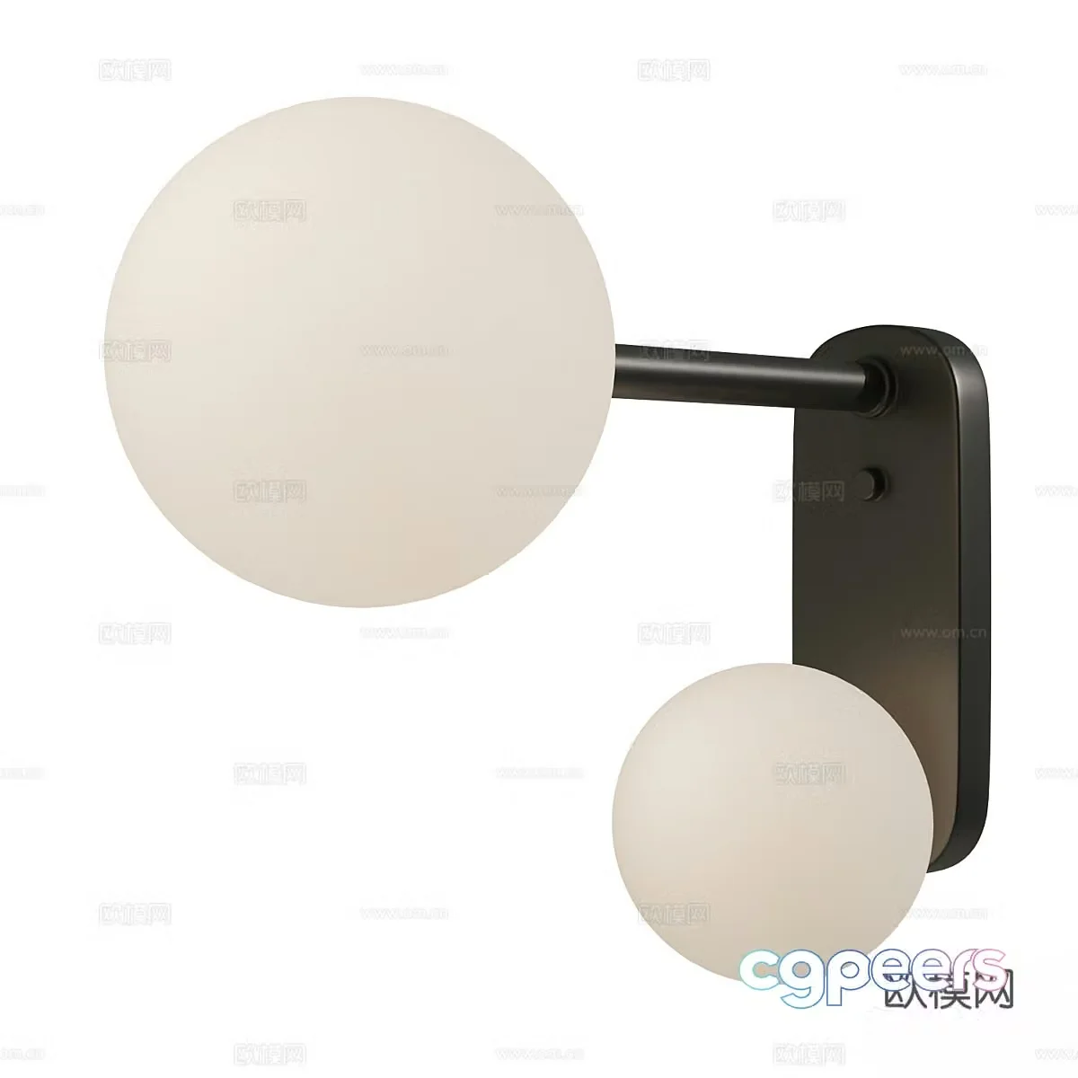 Modern Cream Wind Wall Light 3D Model
