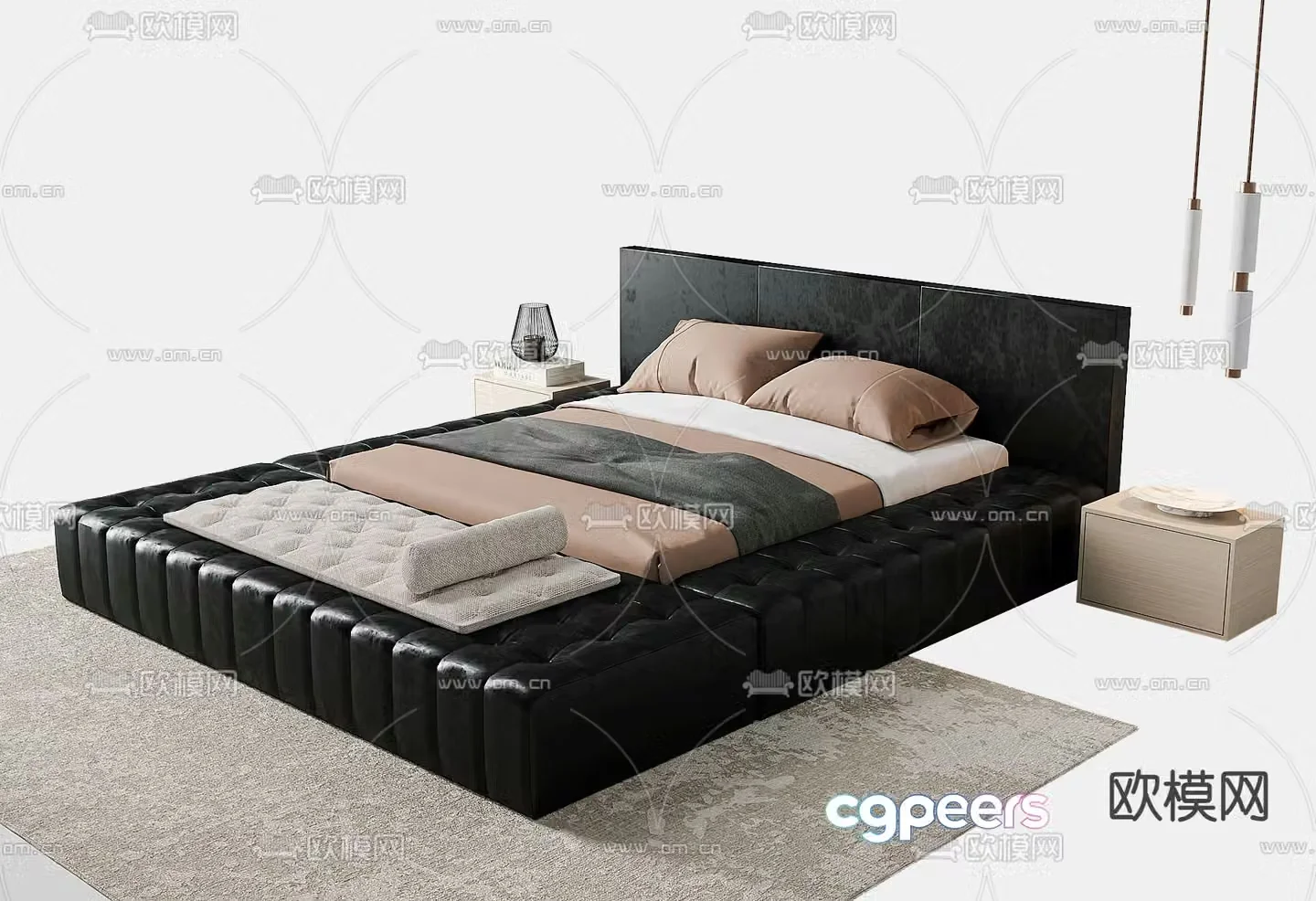 Double bed 3d model