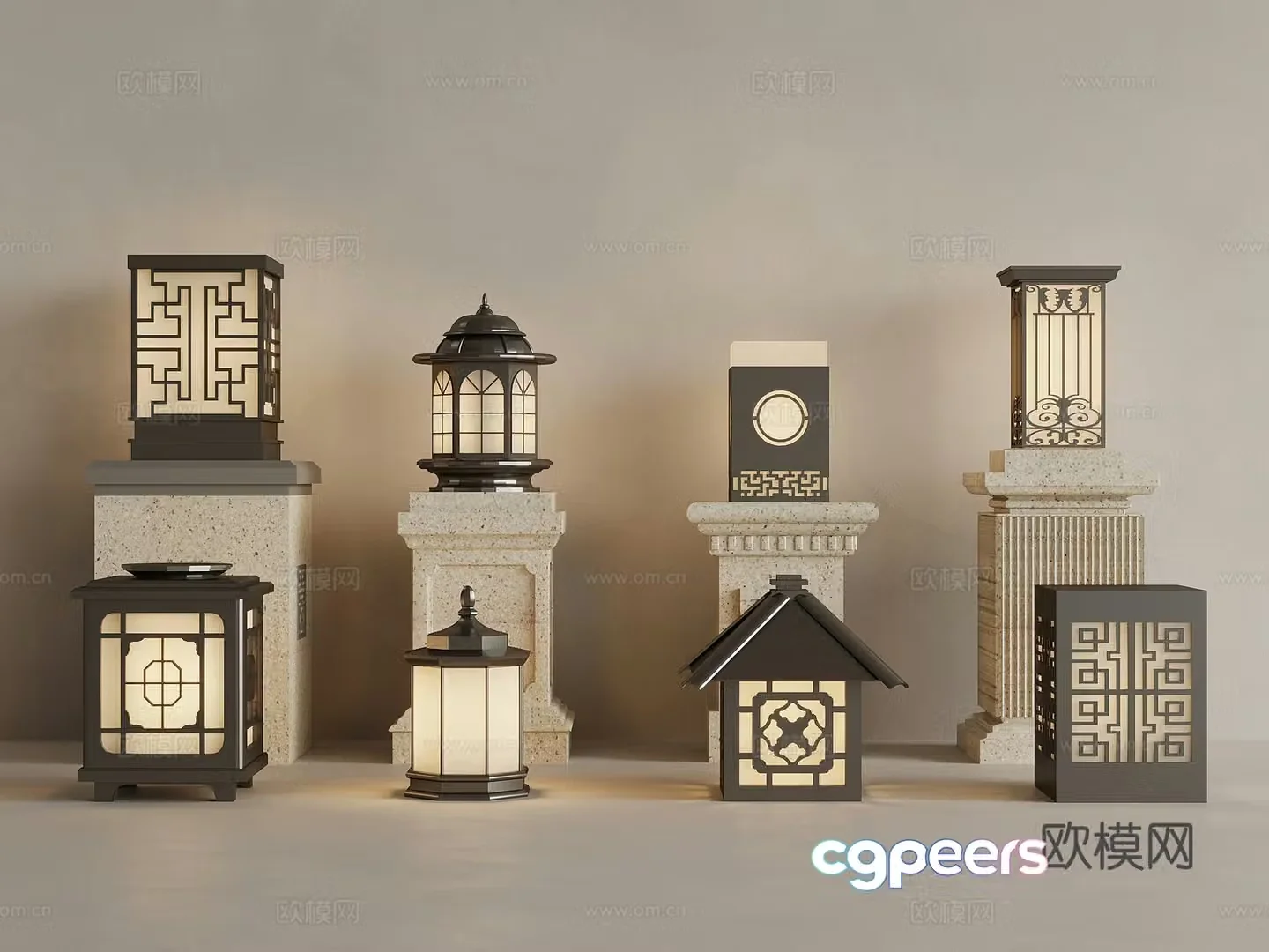 Outdoor lights Modern outdoor lights Headlights Floor lamp 3d model
