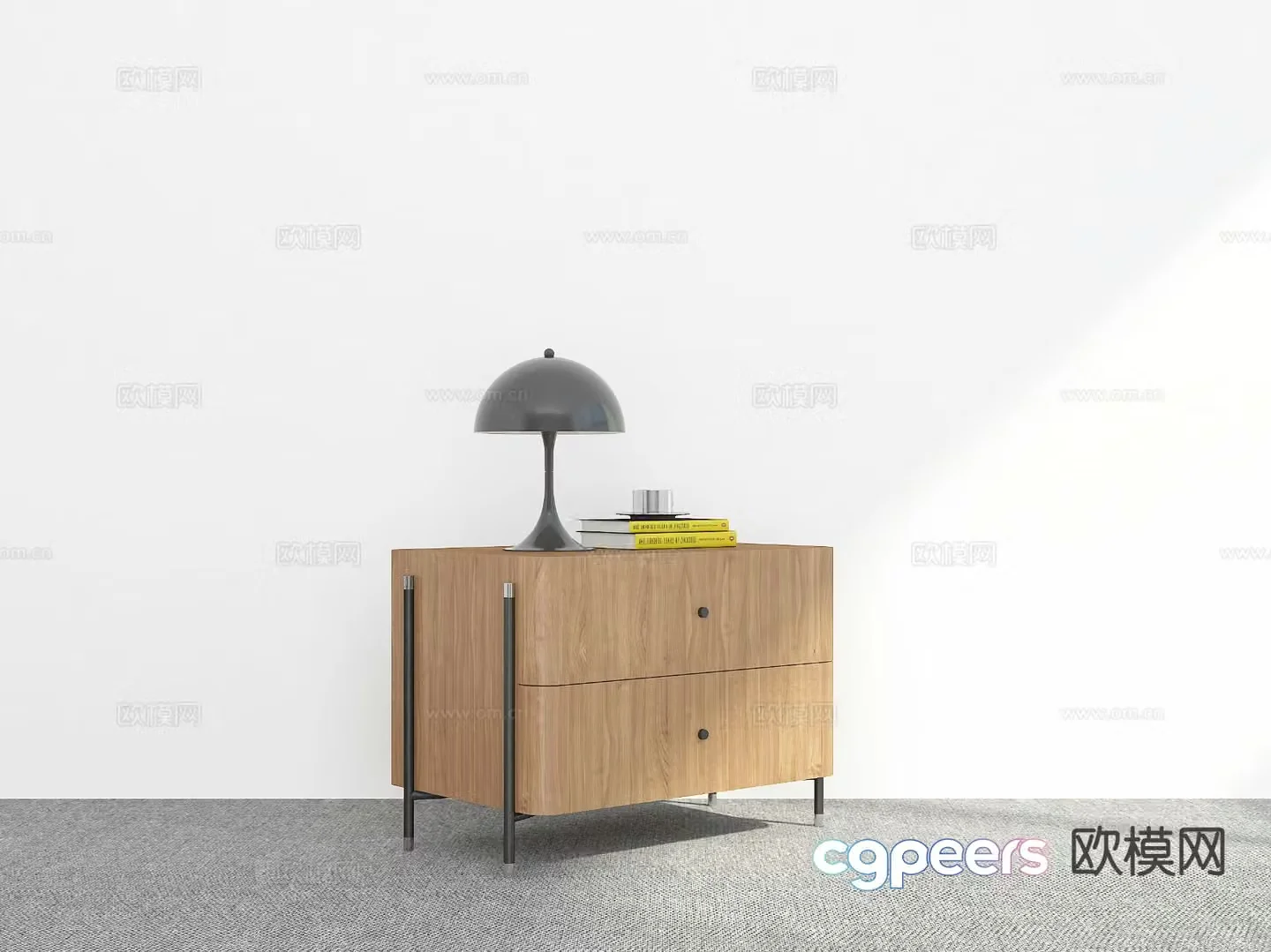 Modern bedside table 3d model