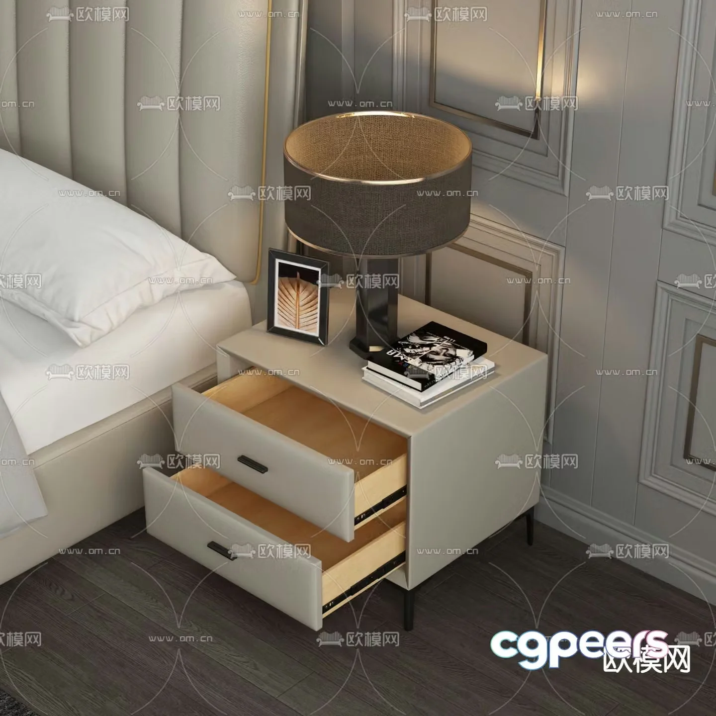 Modern bedside table 3d model