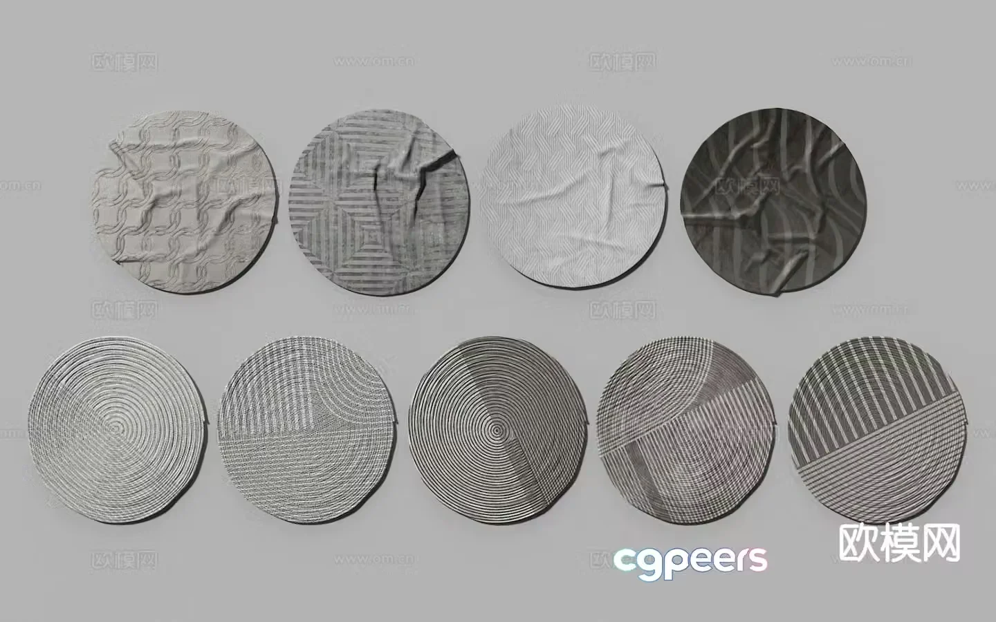 Modern carpet round carpet 3d model