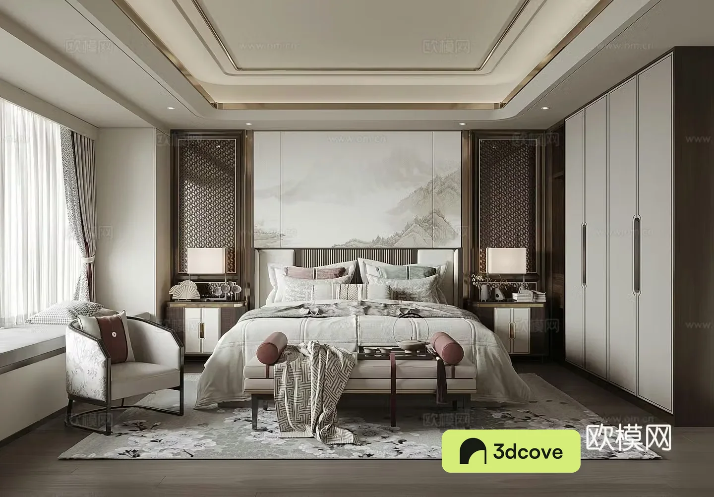 New Chinese bedroom