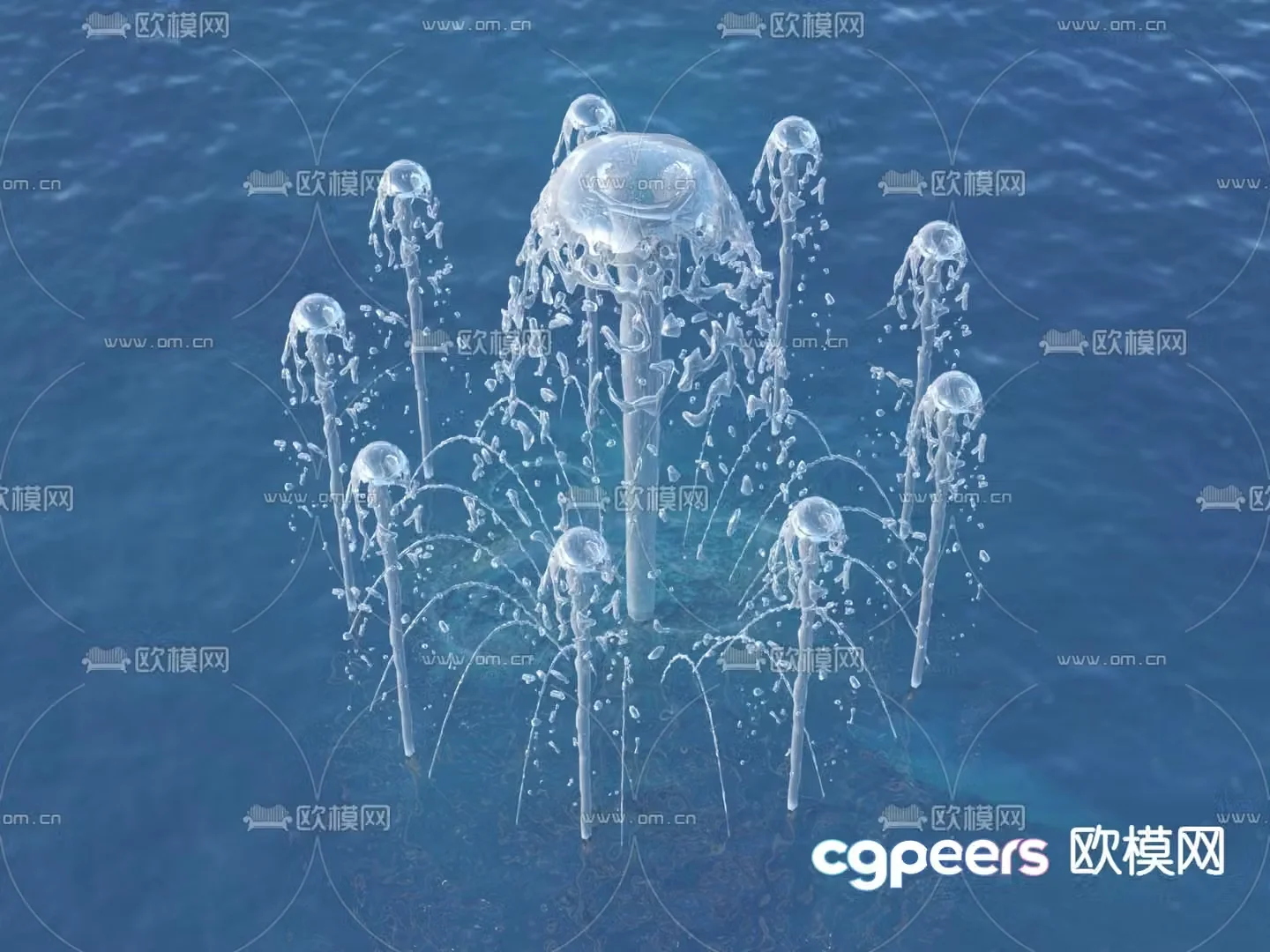 fountain fountain waterscape 3d model