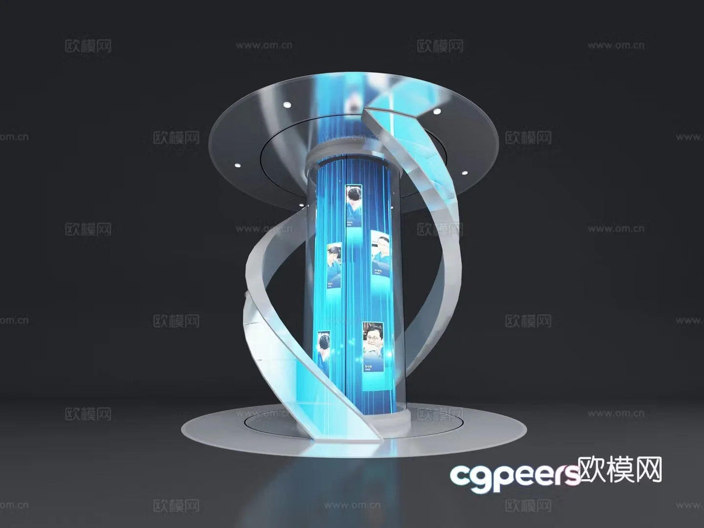 3D model of technology-sensing column