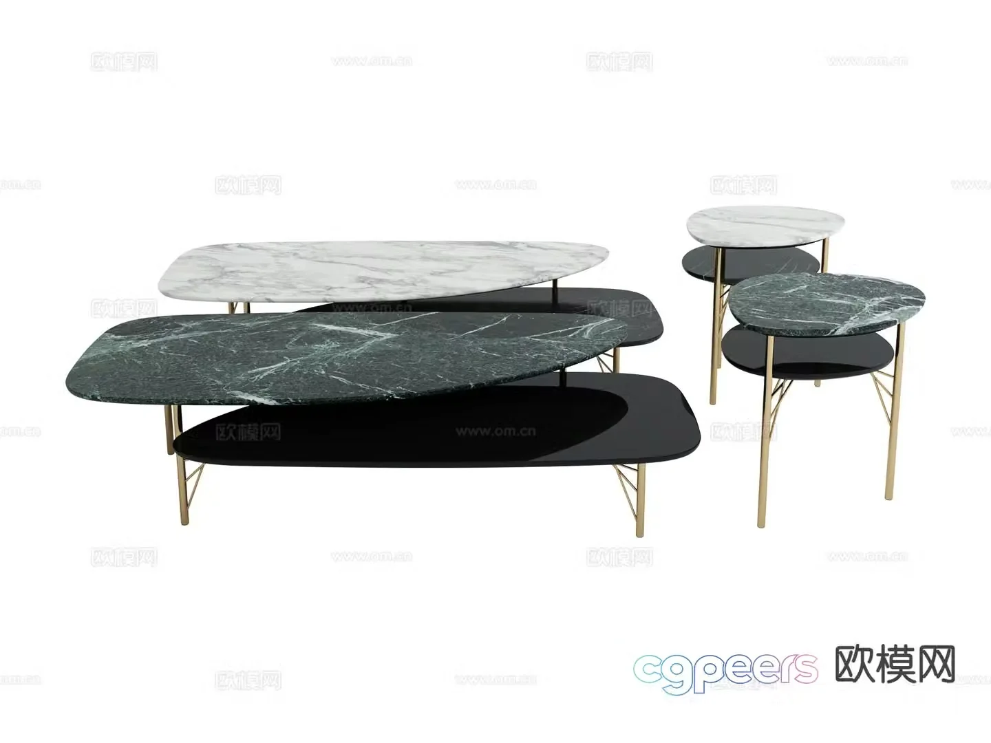 visionnaire italian coffee table 3d model