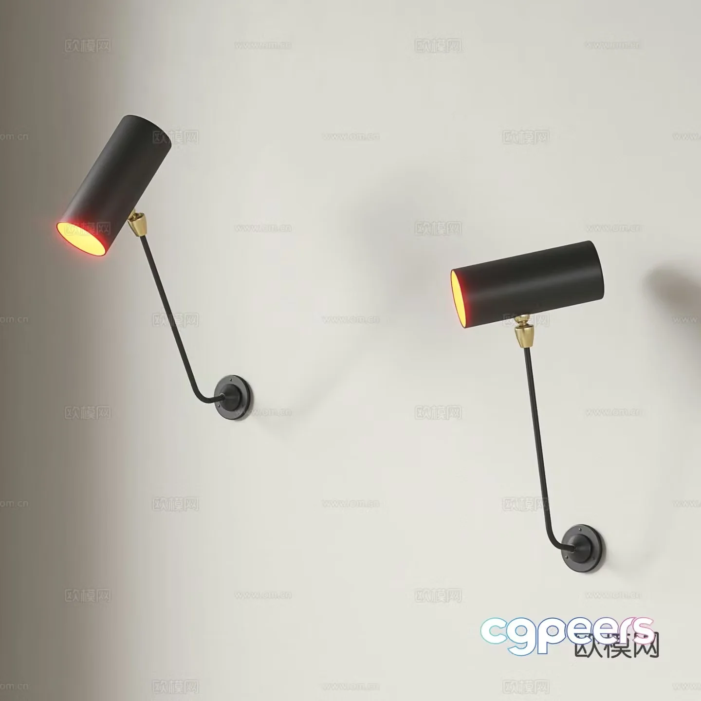 Modern wall lamp background wall lamp bedside wall lamp 3d model