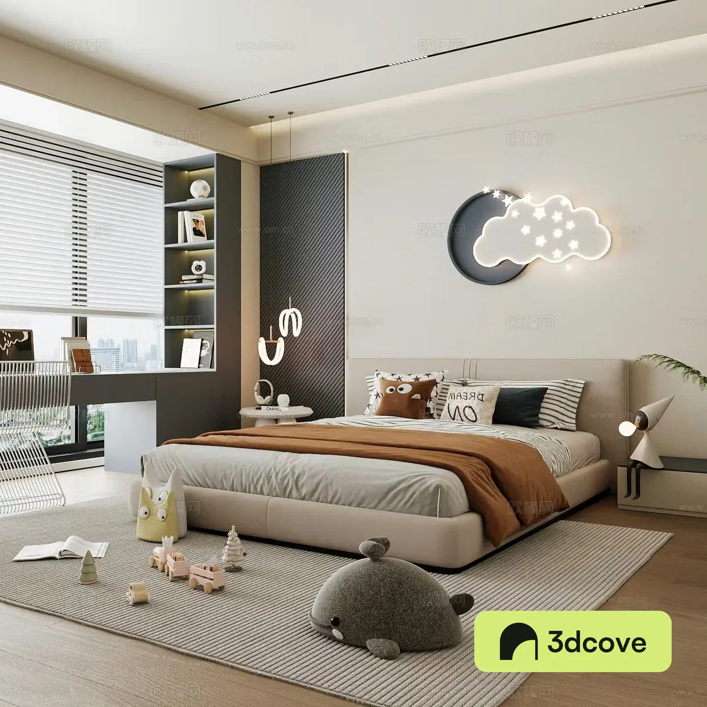 Modern children’s room boy’s room girl’s room children’s bed children’s wardrobe children’s desk
