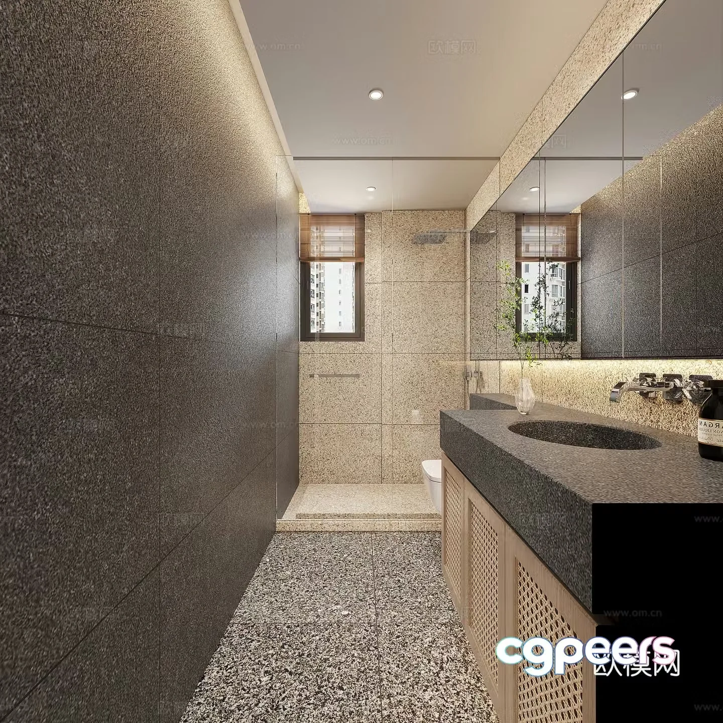 Modern bathroom bathroom 3d model