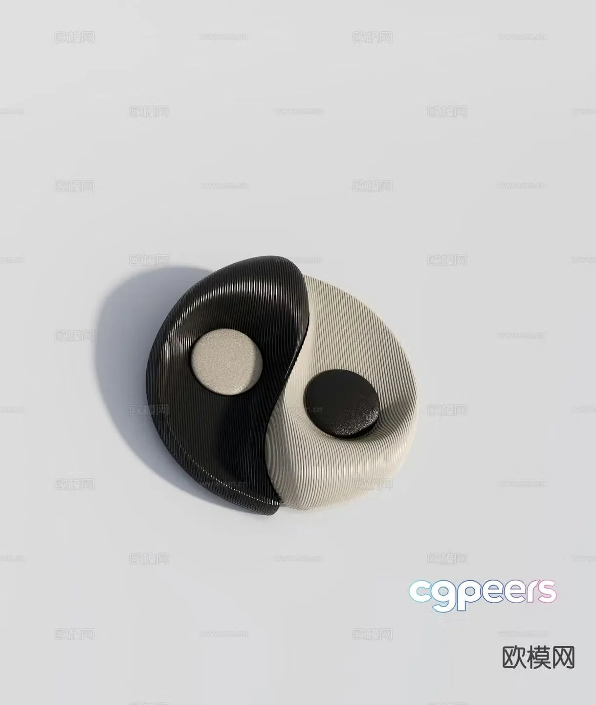 Art Sofa Tai Chi Sofa Outdoor Sofa 3D Model