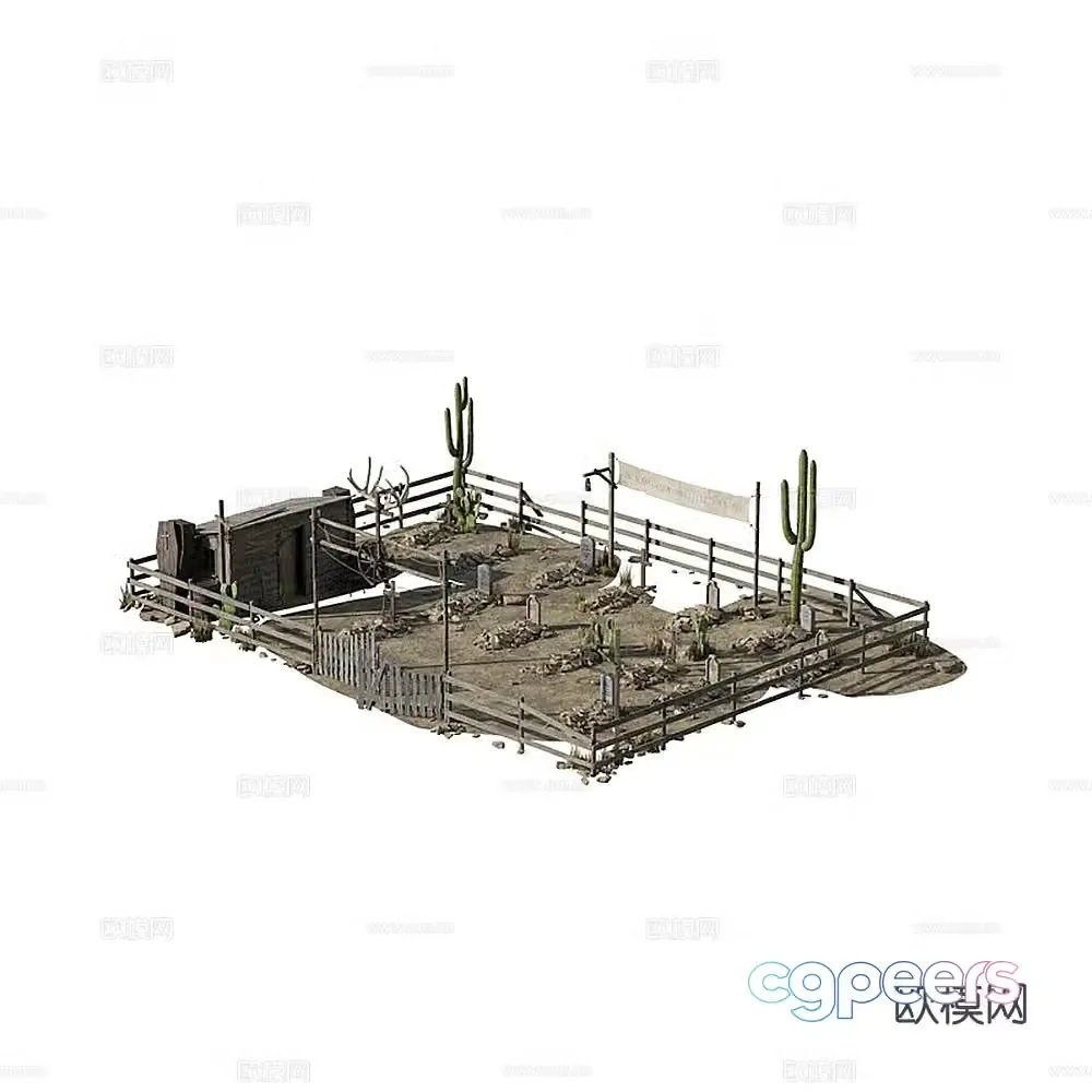 cemetery cemetery cemetery western cemetery 3d model
