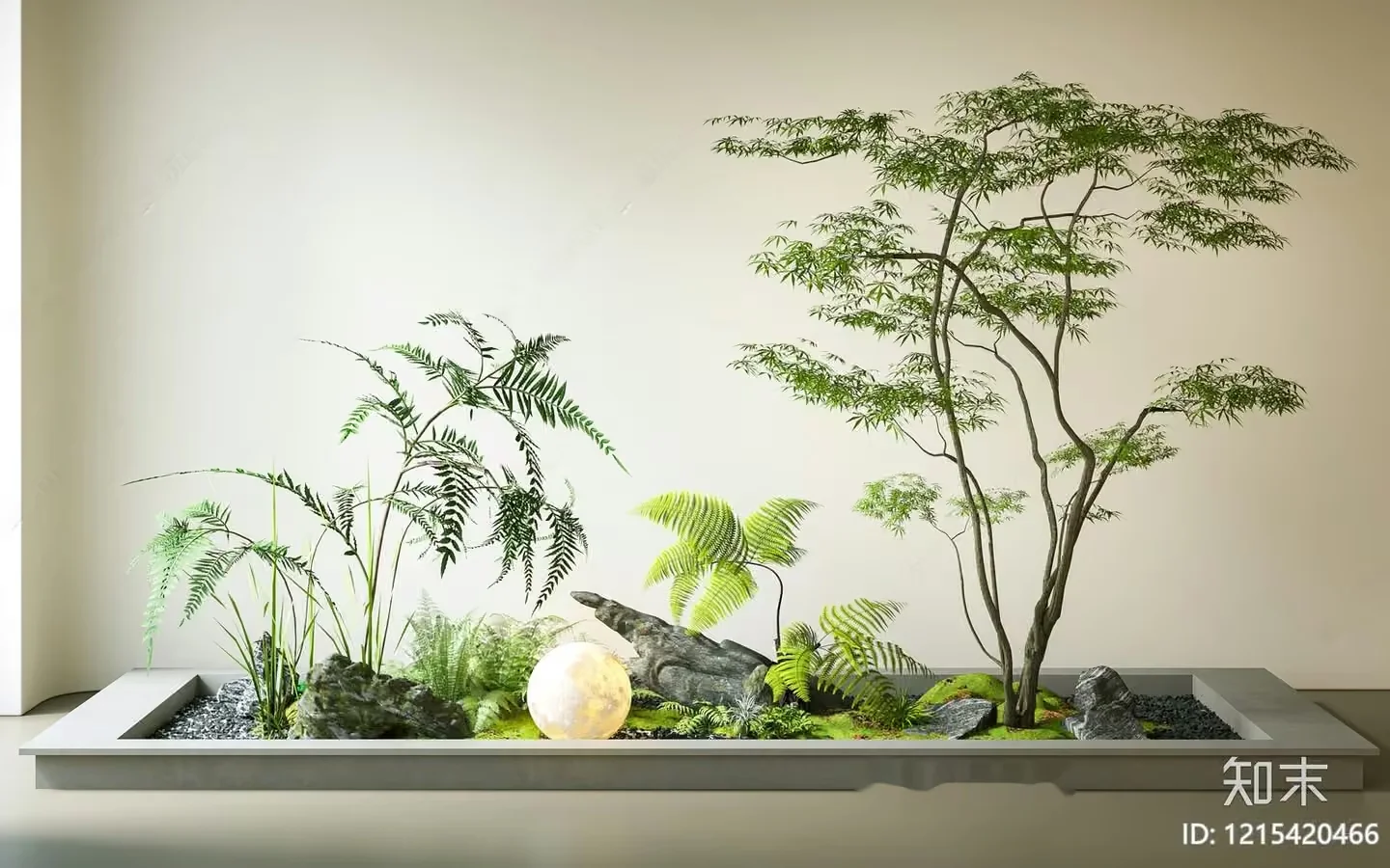 A Zen Garden 3D Model – 16849 – VRAY Render