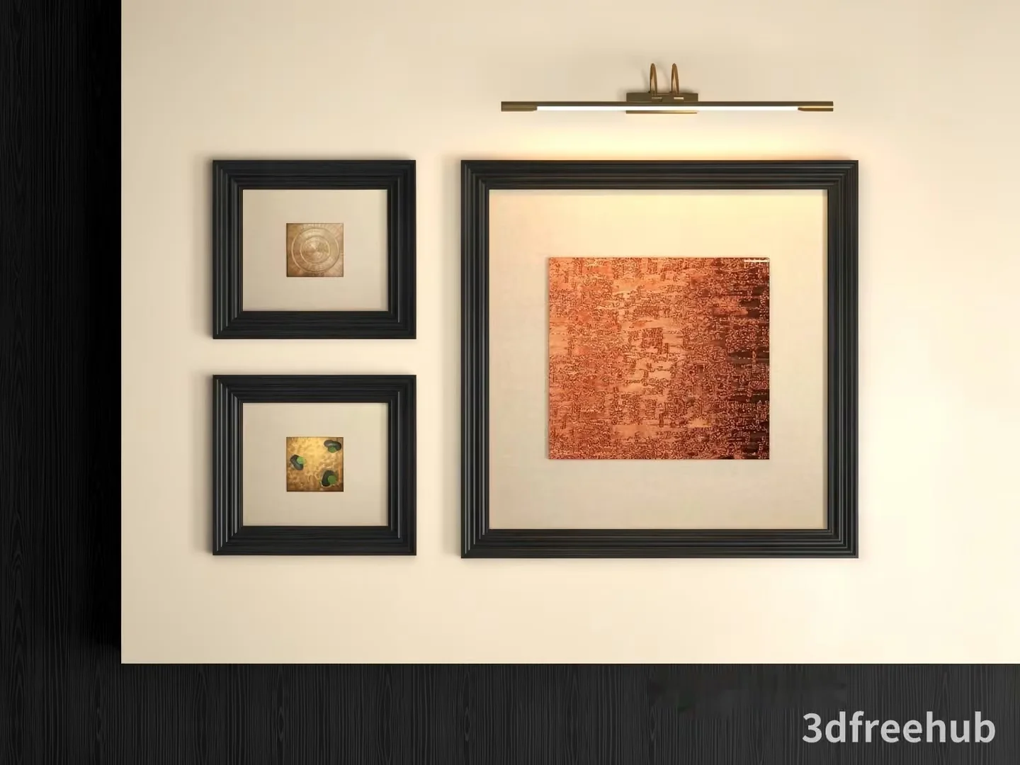 Gold Light Fixture 3D Model – 19245 – VRAY Render