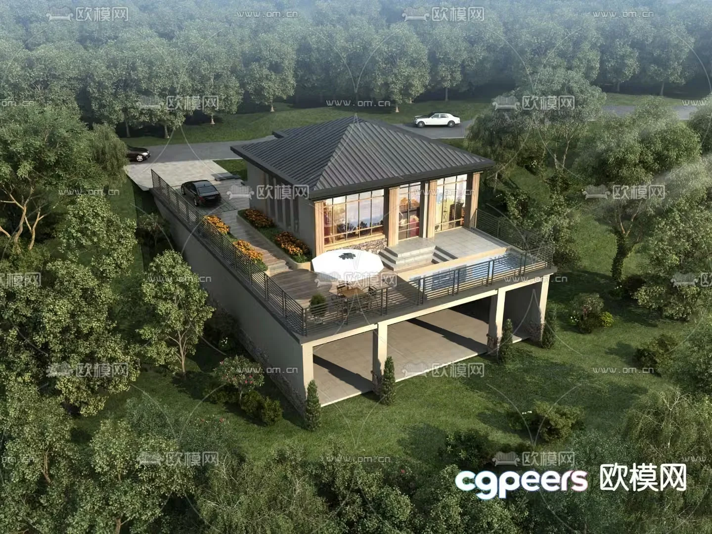 Villa appearance 3D model