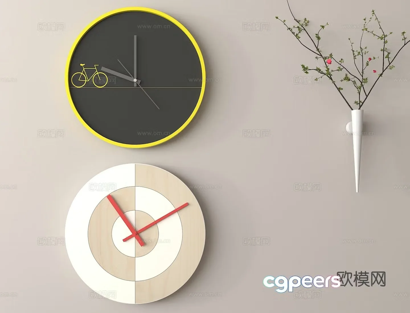 clock wall clock clock 3d model