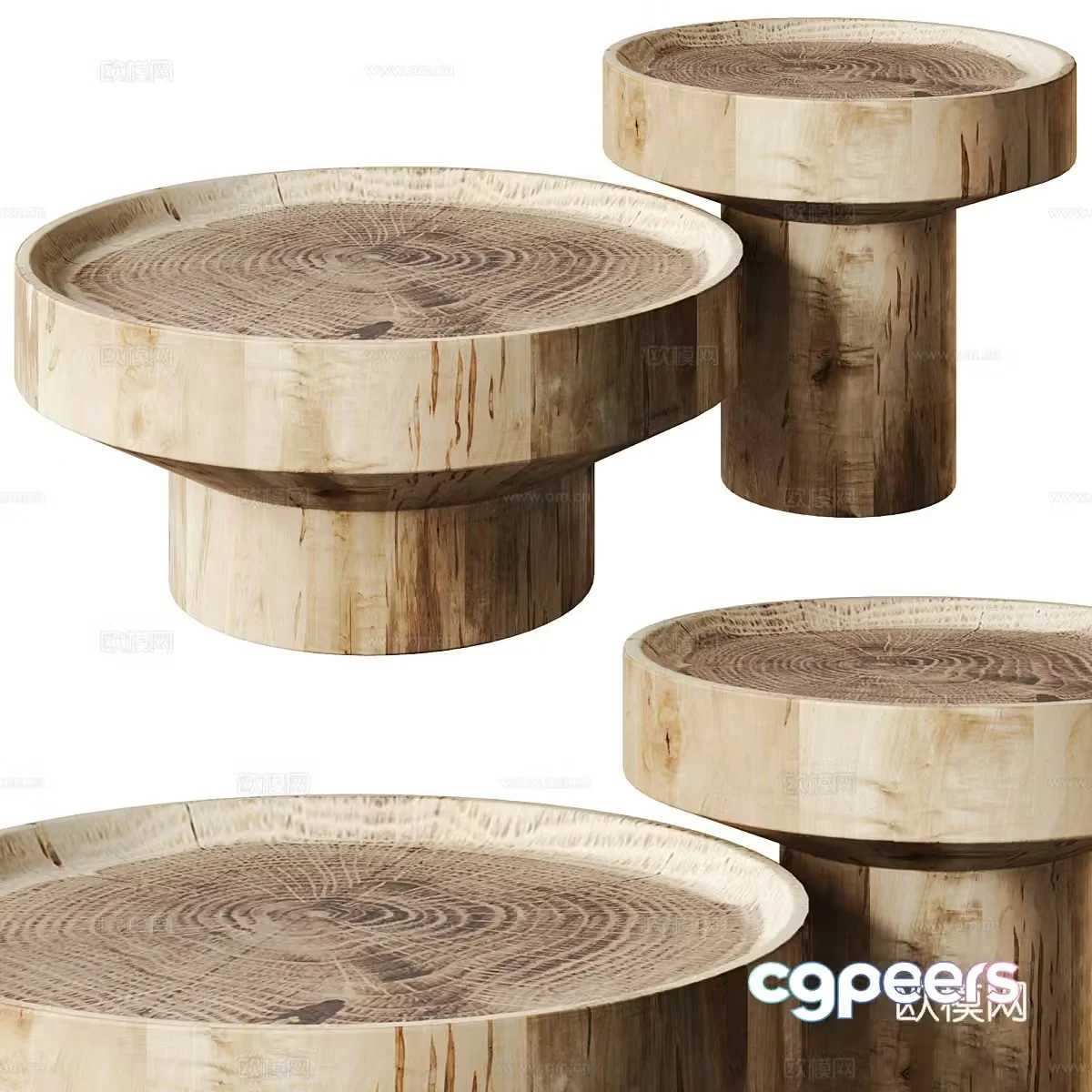 New Chinese style Wasabi solid wood coffee table 3D model
