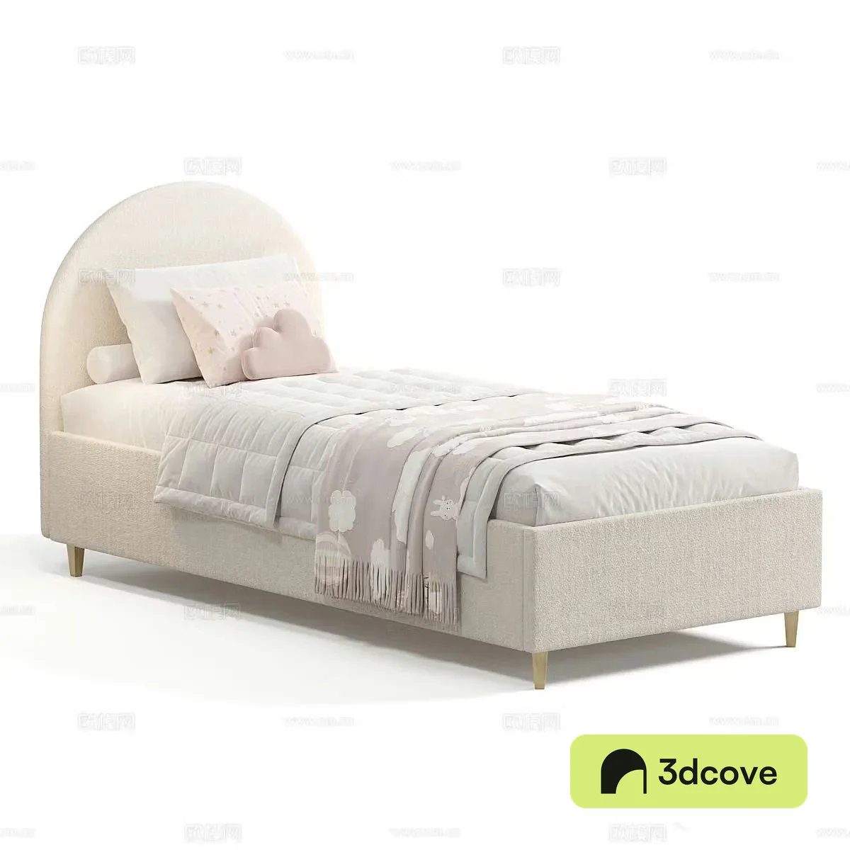 Modern simple single bed children’s bed