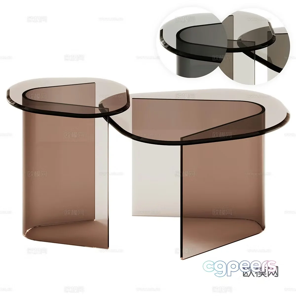Modern Italian minimalist ROLF BENZ ONNO coffee table 3d model