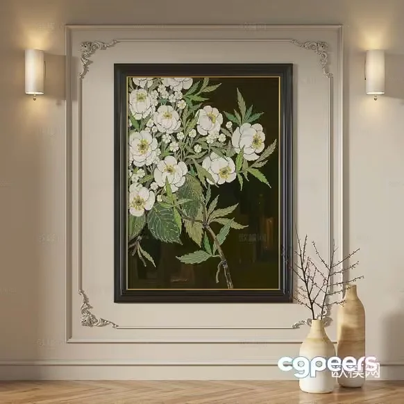 Modern Wall Art 3D Model – 7753 – VRAY Render