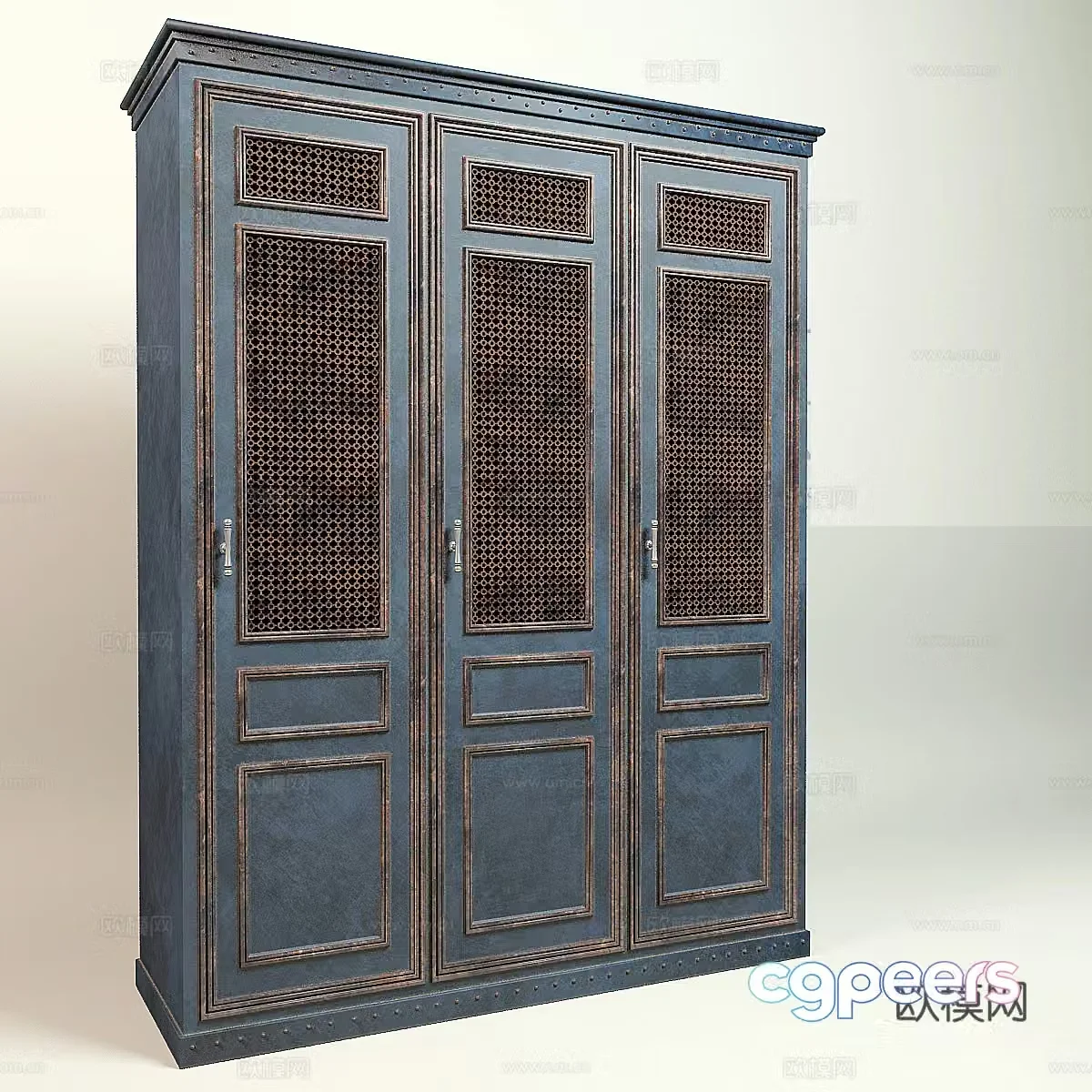 French Metal Bank triple 3D model