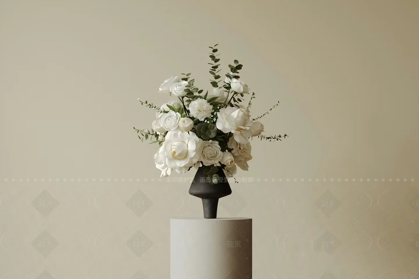A Bouquet Of White Flowers 3D Model – 894 – VRAY Render