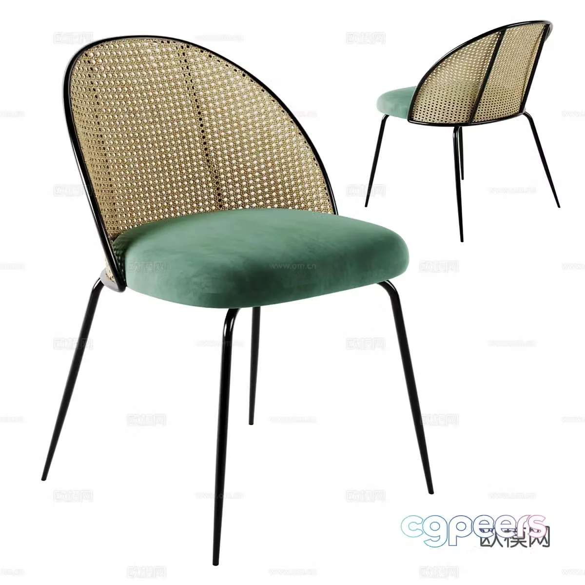 New Chinese single chair 3D model