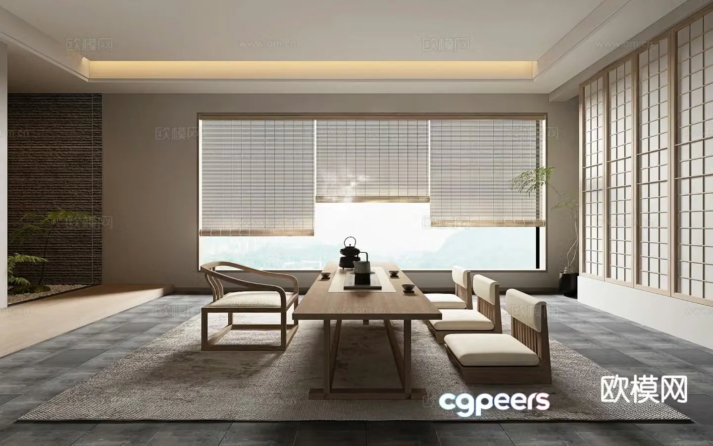 New Chinese tea room 3d model