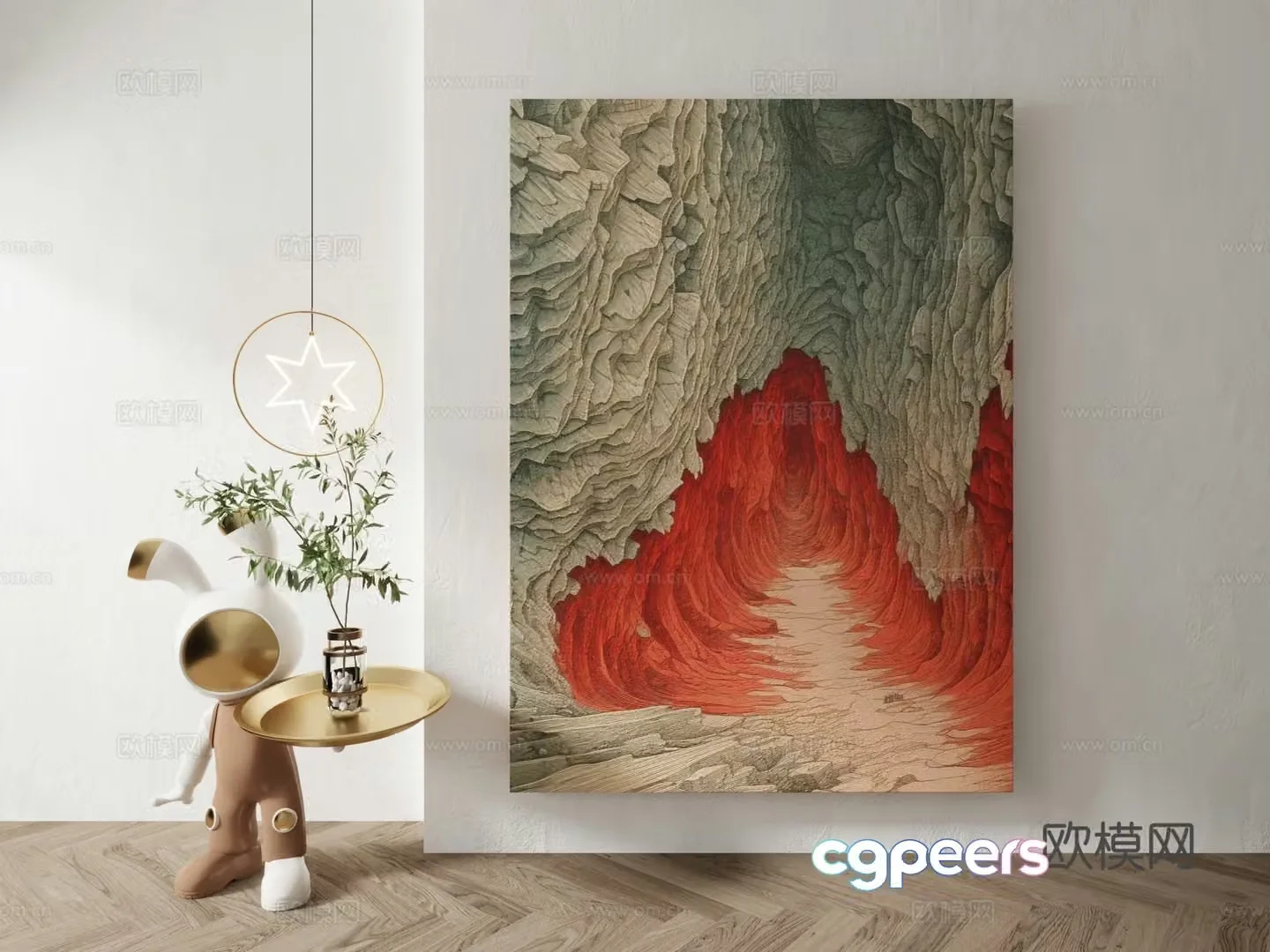 Modern decorative painting 3d model