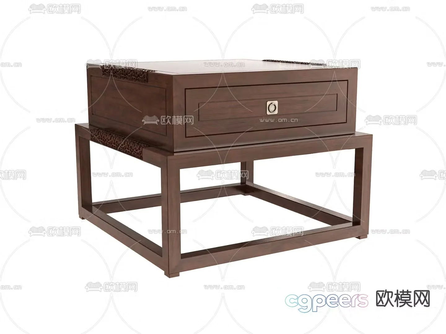 New Chinese style bedside table 3d model