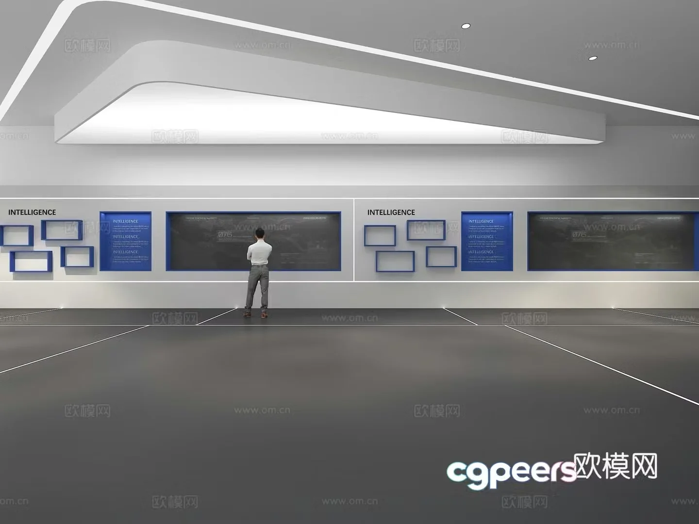 Cultural wall Corporate culture wall Display wall Theme wall Exhibition hall Campus culture Corridor 3D model