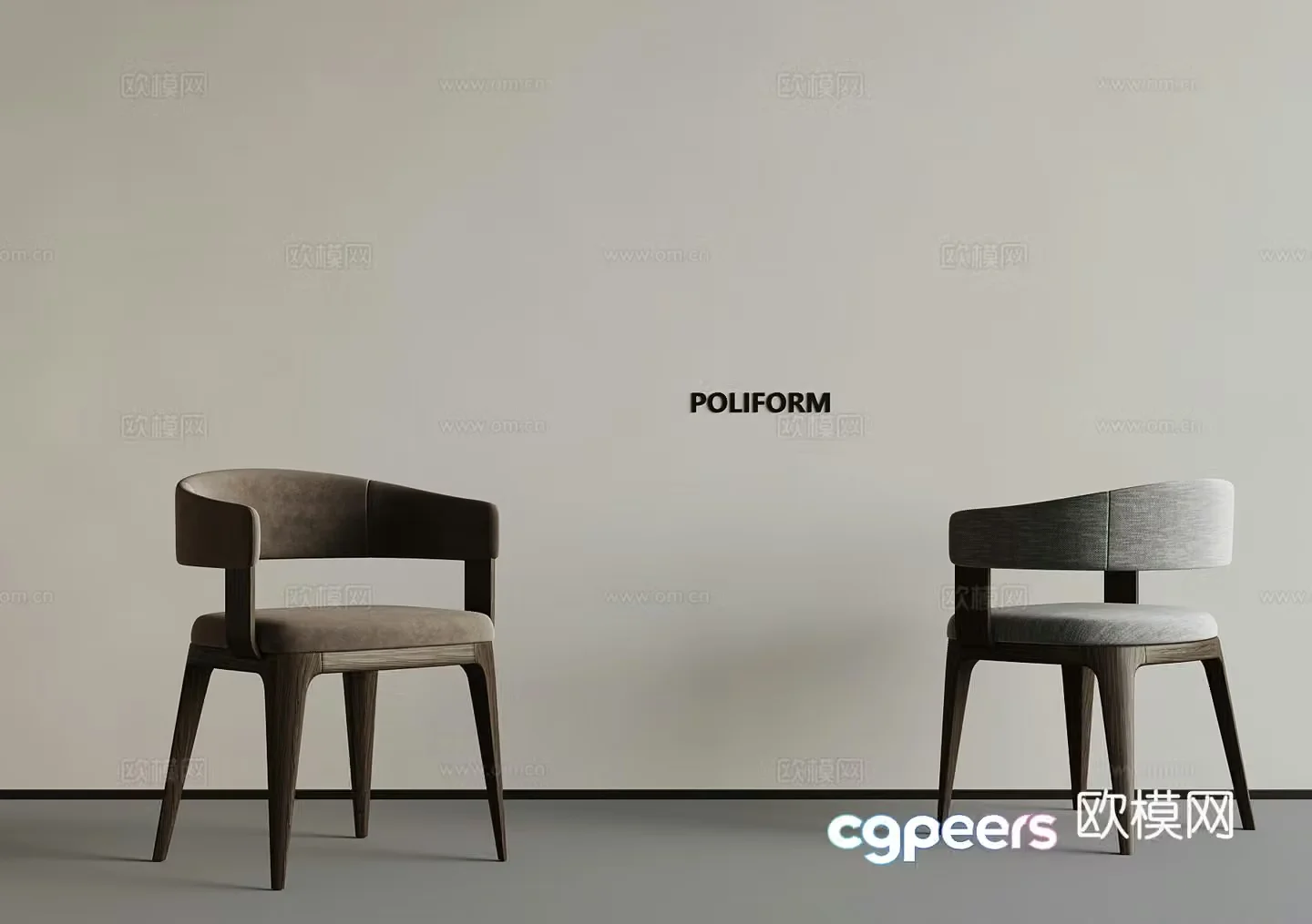 Modern chair Single chair Dining chair 3d model