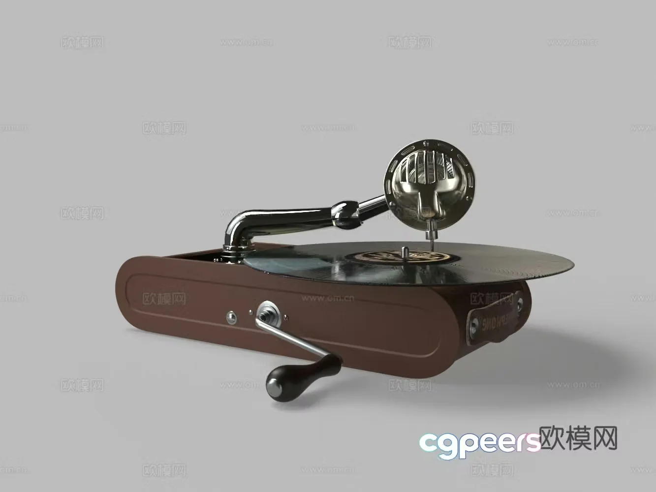 Retro phonograph recorder 3d model