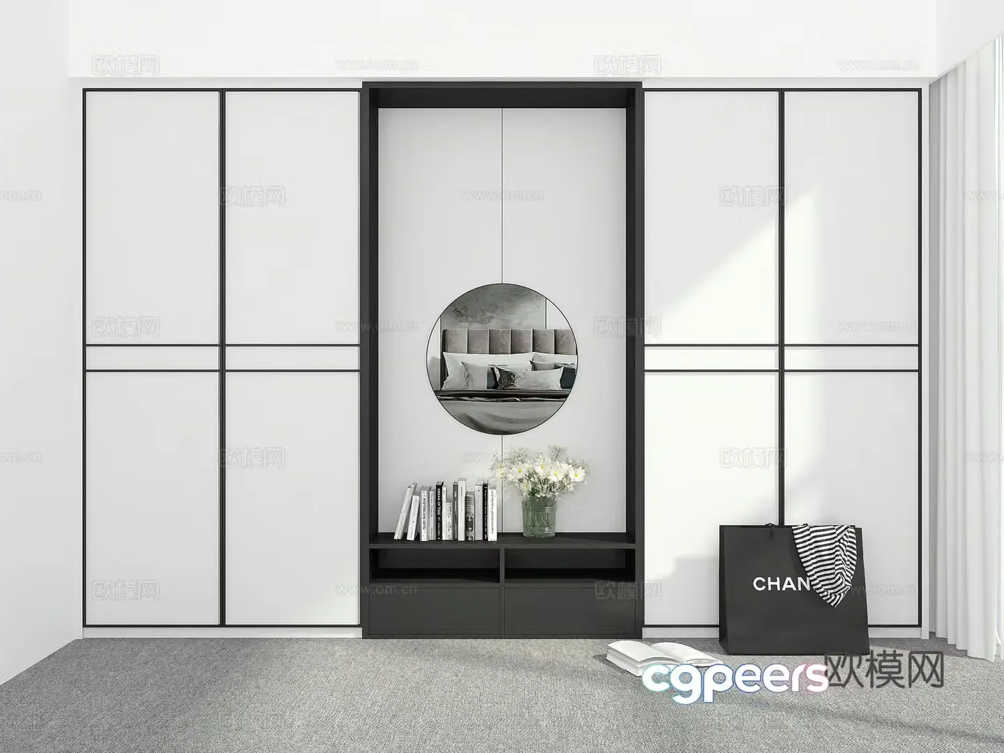 Modern wardrobe 3d model