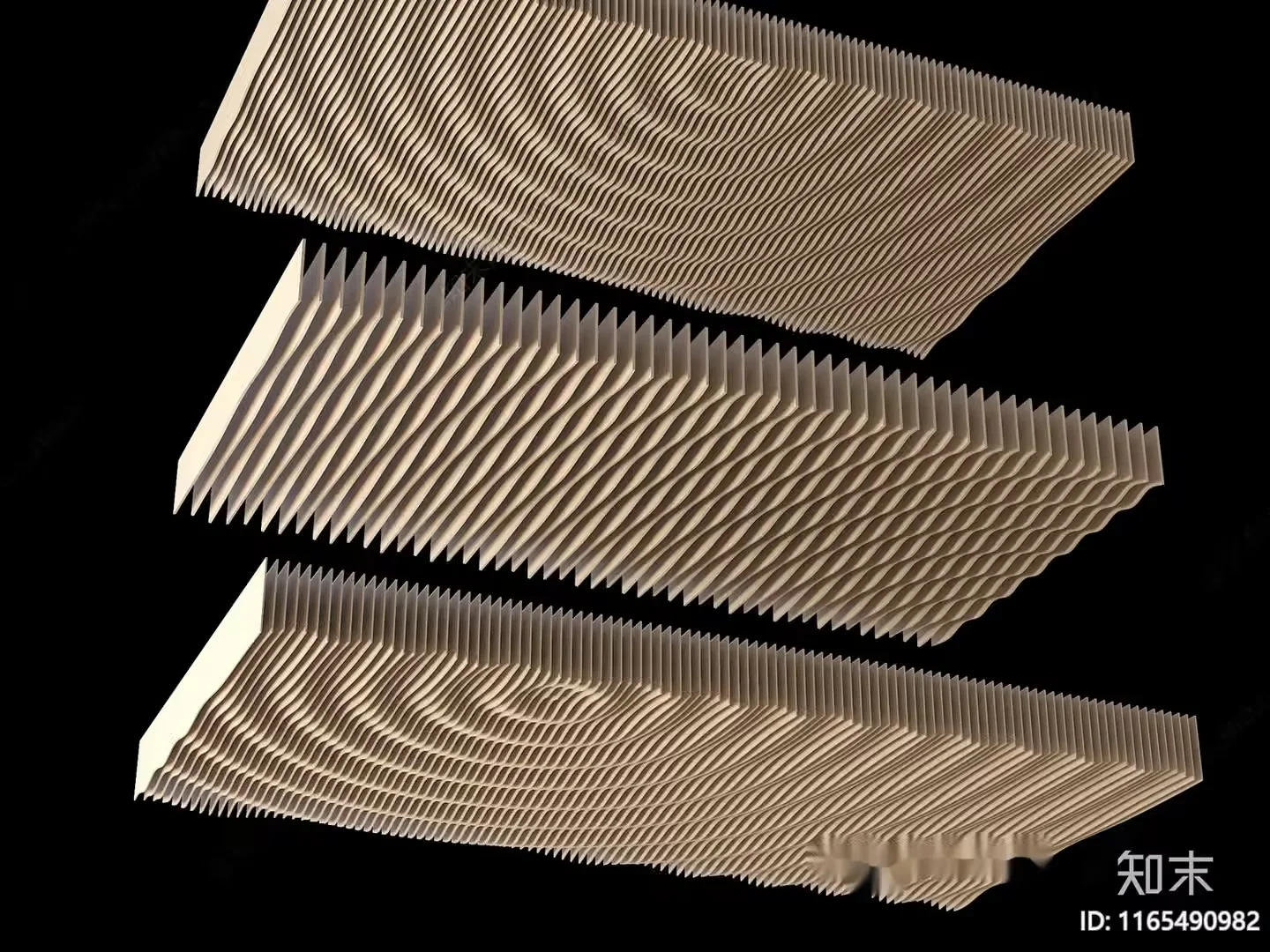 Wooden Acoustic Panel 3D Model – 3186 – VRAY Render