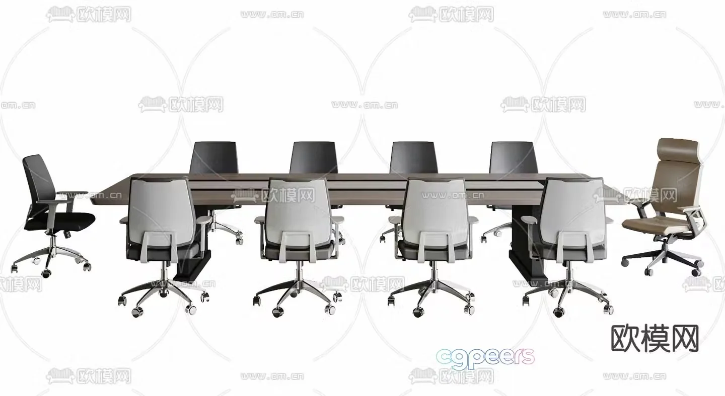 Large conference table conference table 3d model